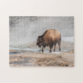 Handsome Young Bison eller Buffalo Pussel