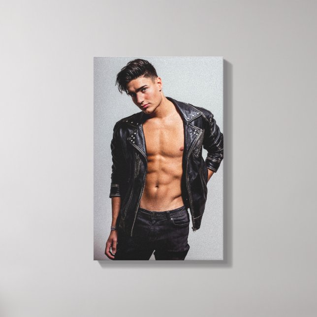 HANDSOME YOUNG MALE MODEL STRETCHED CANVAS (Framsida)