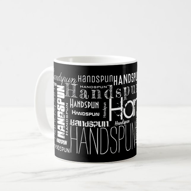 HANDSPUN! Typografi Kaffemugg (Framsida vänster)