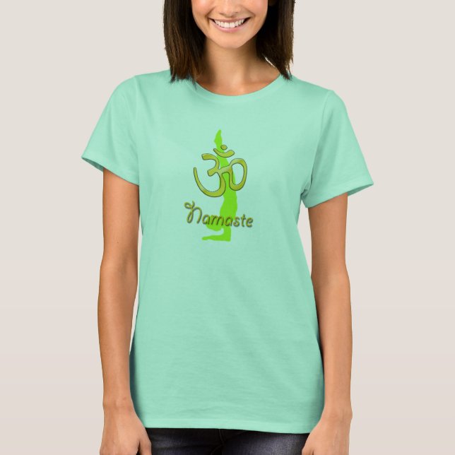 handstående ställning, namaste yoga tee (Framsida)
