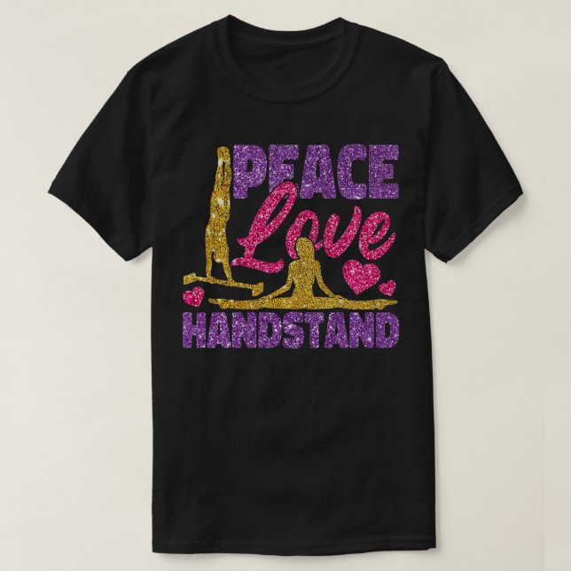 Handställ för Gymnastics Girl Handstand T Shirt (Design framsida)
