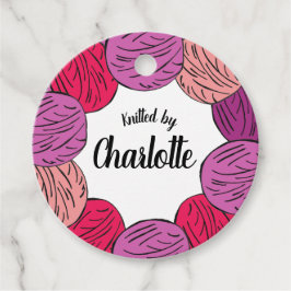 Handstickad ylle bollar-gåva gåvor etiketter