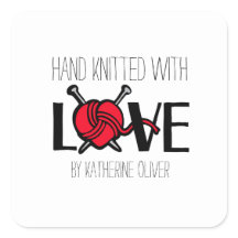 Handstickare, röda yllepaketrar