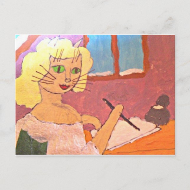 handstil ett brev till Santa Helg Vykort (Framsida)