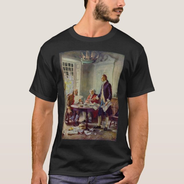 Handstil förklaringen av självständighet tee shirt (Framsida)