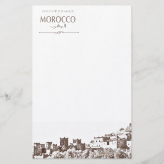 Handstil pappra marockanska Kasbah Brevpapper