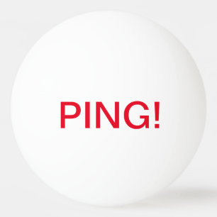 Handstil: PING! , PONG! ; PingPong boll