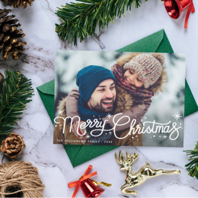 handstilat julglädje semester vykort (Skapare uppladdad)