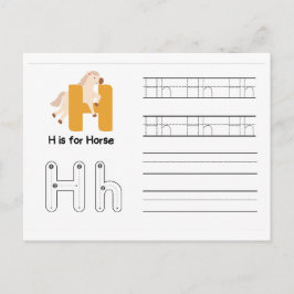 Handstils FlashCards för förskola | H,I | Vykort