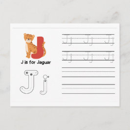 Handstils FlashCards för förskola | J,K | Vykort