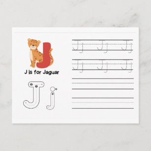 Handstils FlashCards för förskola J,K Vykort