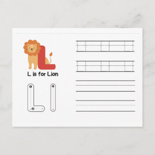 Handstils FlashCards för förskola L,M Vykort