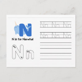 Handstils FlashCards för förskolan | N,O | Vykort