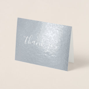 Handstils kalligrafi tack silver folierat kort