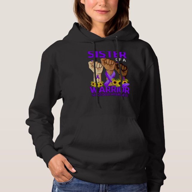 Handsyster till Warrior Sarcoidosis Awareness Sol T Shirt (Framsida)