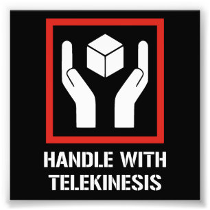Handtag med Telekinesis Fototryck