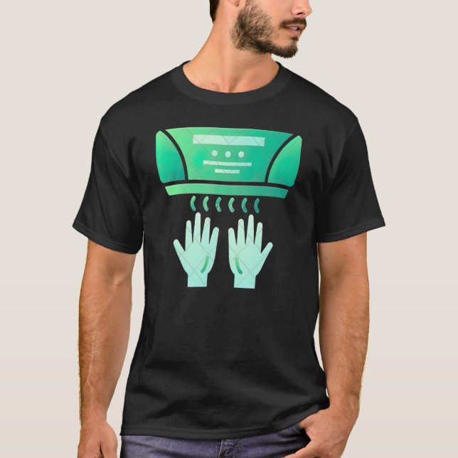 Handtorkaren är klar att användas t shirt (Framsida)