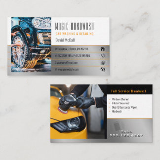 Handtvätt | tvätta bil visitkort