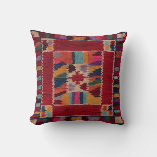 Handutformade röda Kilim Lumbar-bedragare: ett arv Kudde