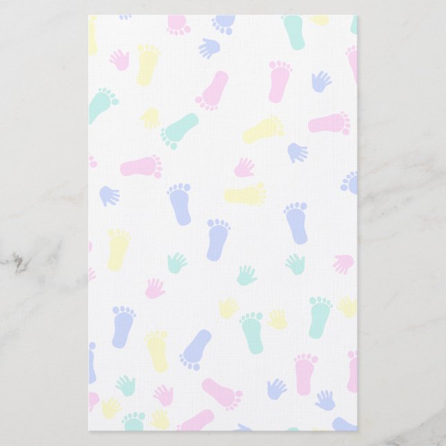 Handutskrifter och fotutskrifter i baby brevpapper (Framsida)