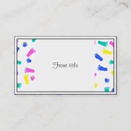 Handutskrifter och fotutskrifter i baby visitkort