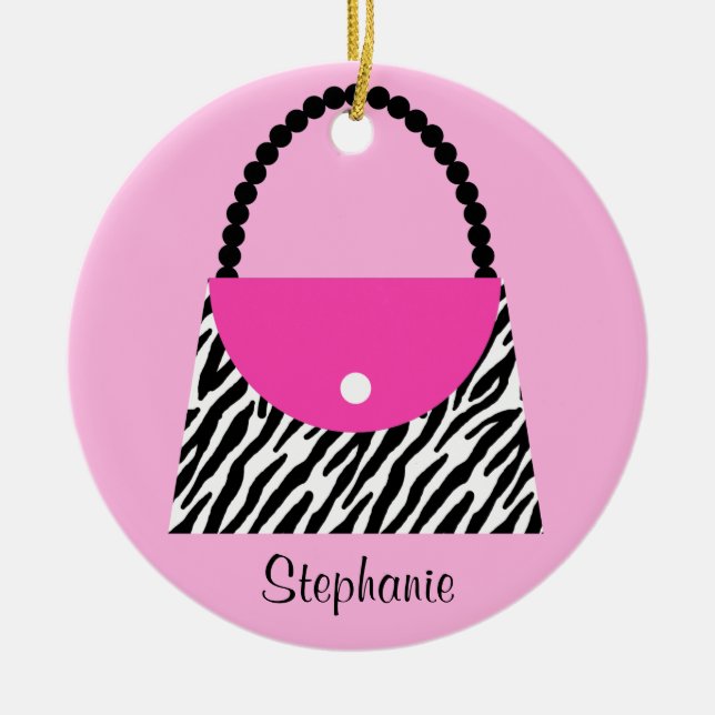 Handväskajulprydnad Julgransprydnad Keramik (Framsidan)