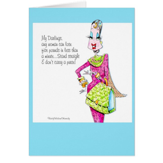 Handväskan dunkar kortet OBS kort (Framsidan)