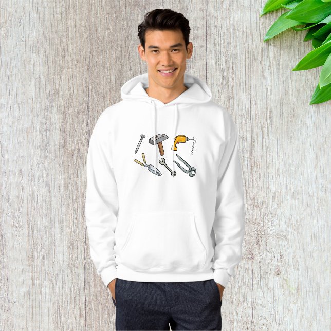 Handverktyg Hammare Borr och Skiftnyckel Hoodie (Skapare uppladdad)