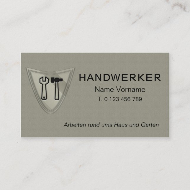 handwerker service visitkort (Framsida)
