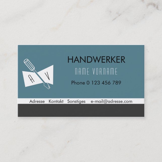 Handwerker Visitkort (Framsida)