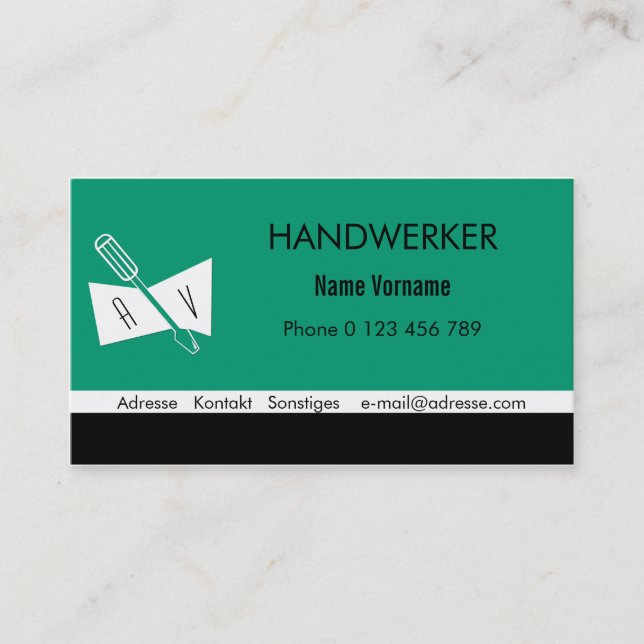 Handwerker Visitkort (Framsida)