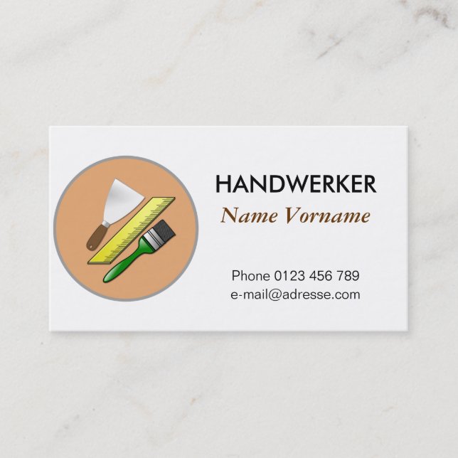 Handwerker Visitkort (Framsida)