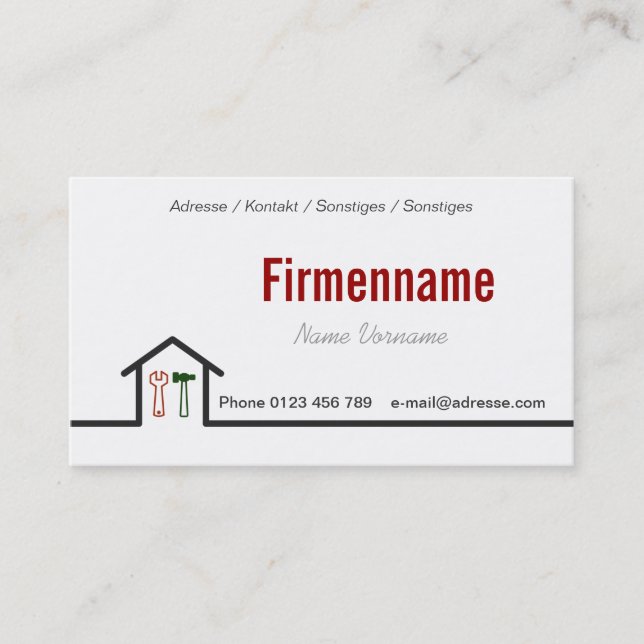 Handwerker Visitkort (Framsida)