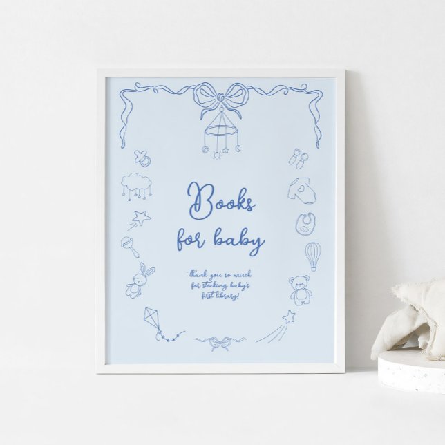 Handwritten Baby Shower, Boy Books For Baby Poster (Skapare uppladdad)