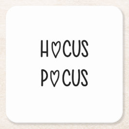 Handwritten hocus pocus underlägg papper kvadrat