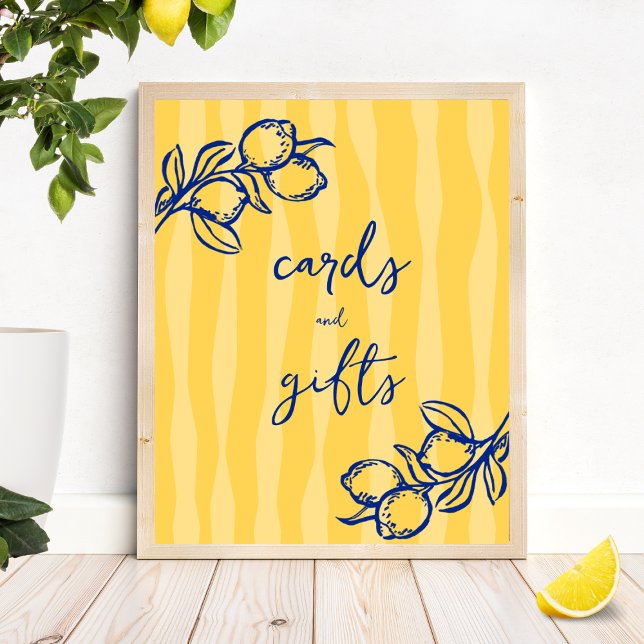 Handwritten Lemon Italian Cards and Gifts Sign Poster (Skapare uppladdad)