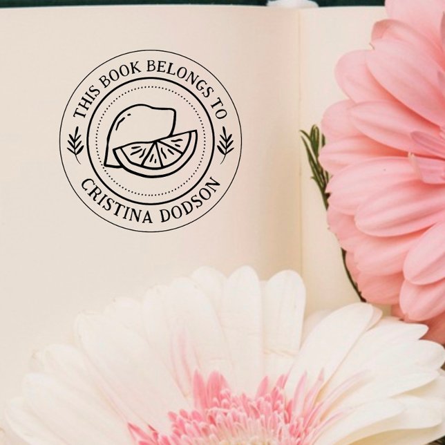 Handwritten Simple Lemon Custom Book Stämpel (Skapare uppladdad)