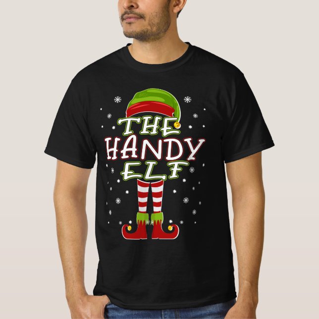 Handy Elf-familjens matchningsgrupp 2021-jul T Shirt (Framsida)