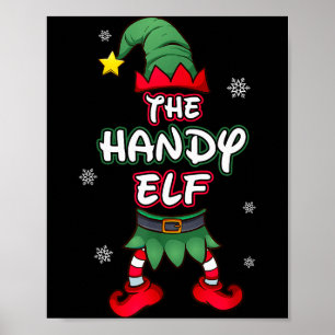 Handy Elf jul pyjamas matchande familj Gr Poster