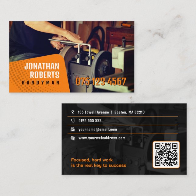 Handy Man | Bygg | Uppdragstagare Visitkort (Fram/baksida)