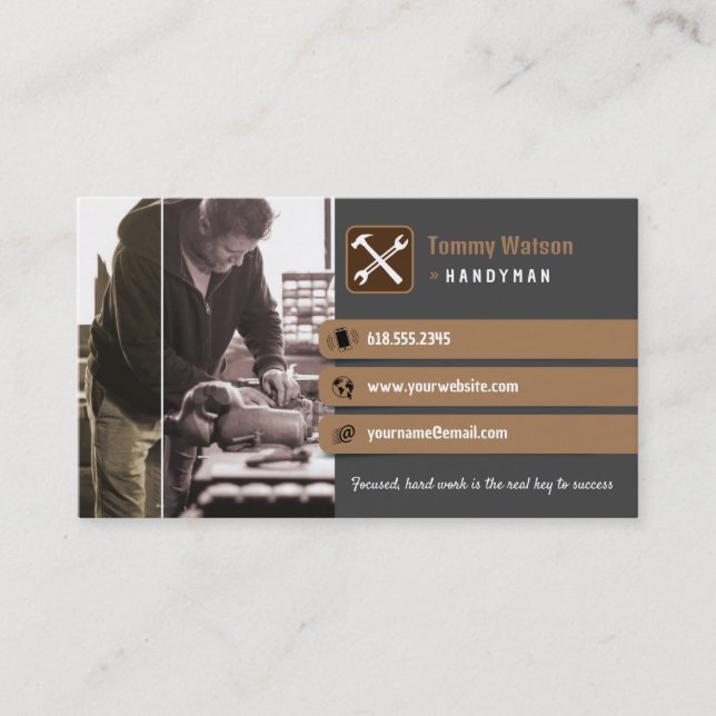 Handy Man | Bygg | Uppdragstagare Visitkort (Framsida)