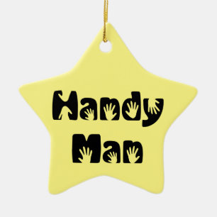 Handy Man T-Shirt Julgransprydnad Keramik