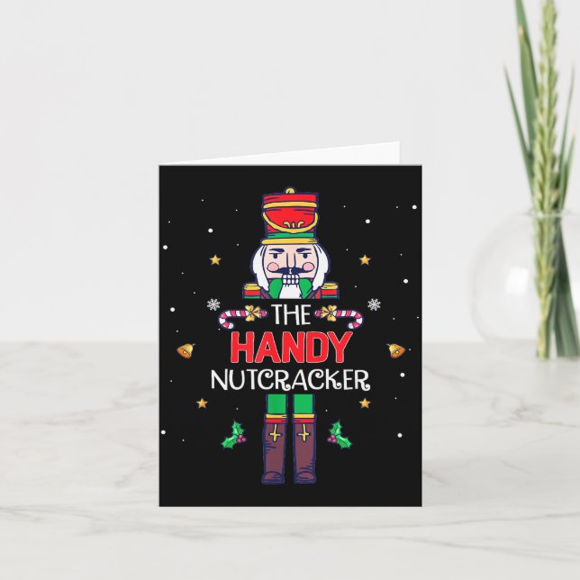 Handy Nutcracker Funny Christmas Family Matching O Kort (Framsida)