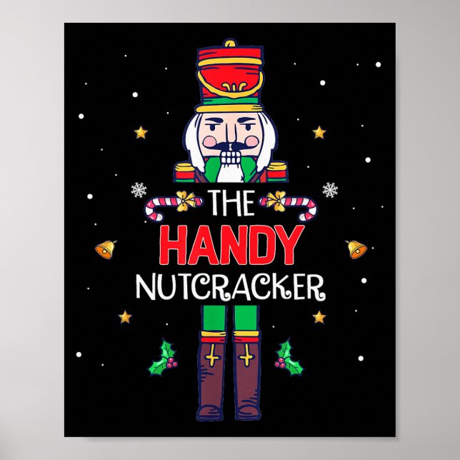 Handy Nutcracker Funny Christmas Family Matching O Poster (Framsidan)