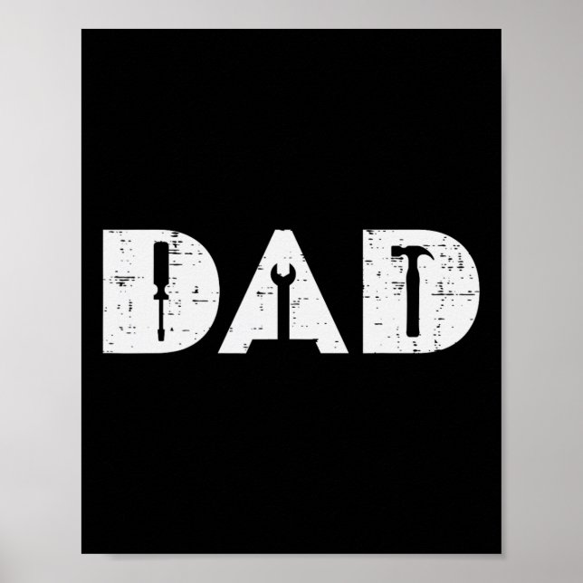 Handy Verktyg Funny Fars dag Mechanic pappa Pappa Poster (Framsidan)