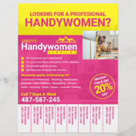 Handyman - affärsFlyer - hemarbete Reklamblad