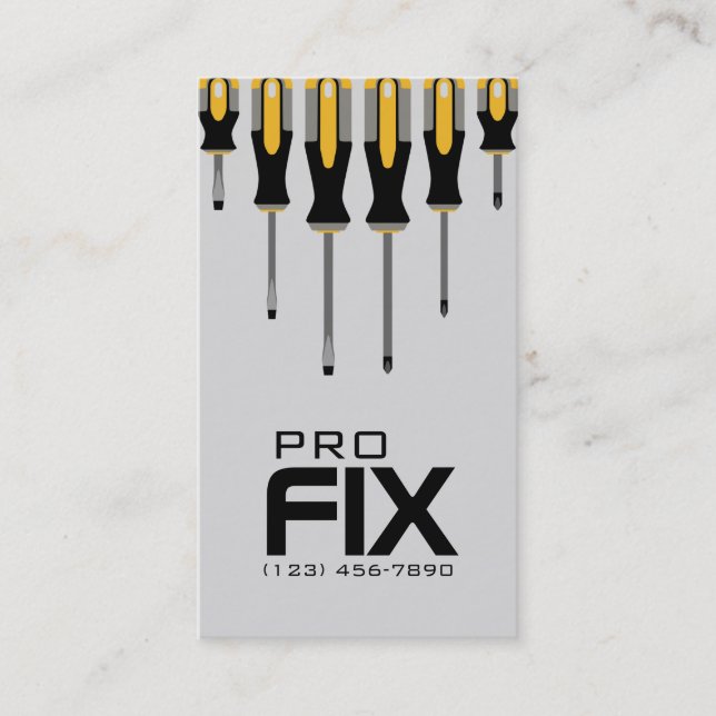 Handyman, Affärskort för underhåll Visitkort (Framsida)