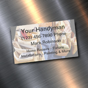 Handyman Affärskort Magnets Handouts Magnetiska Visitkort