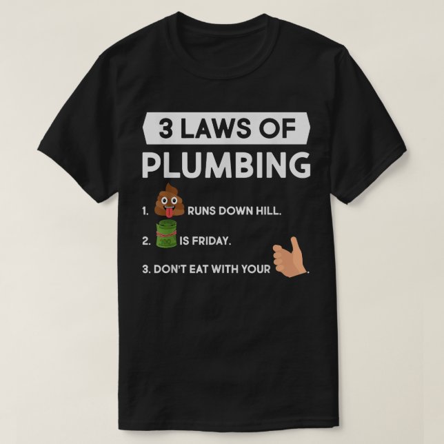 Handyman av rörledningstyp 3-lagstiftning t shirt (Design framsida)