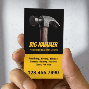 Handyman Big Hammer Repair Service Visitkort
